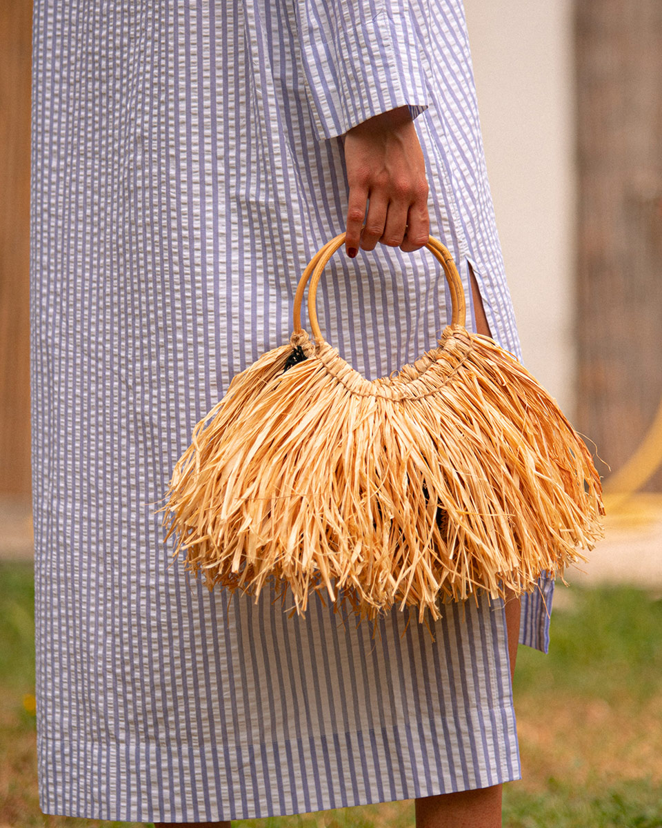 Borsa Rafia e Bamboo