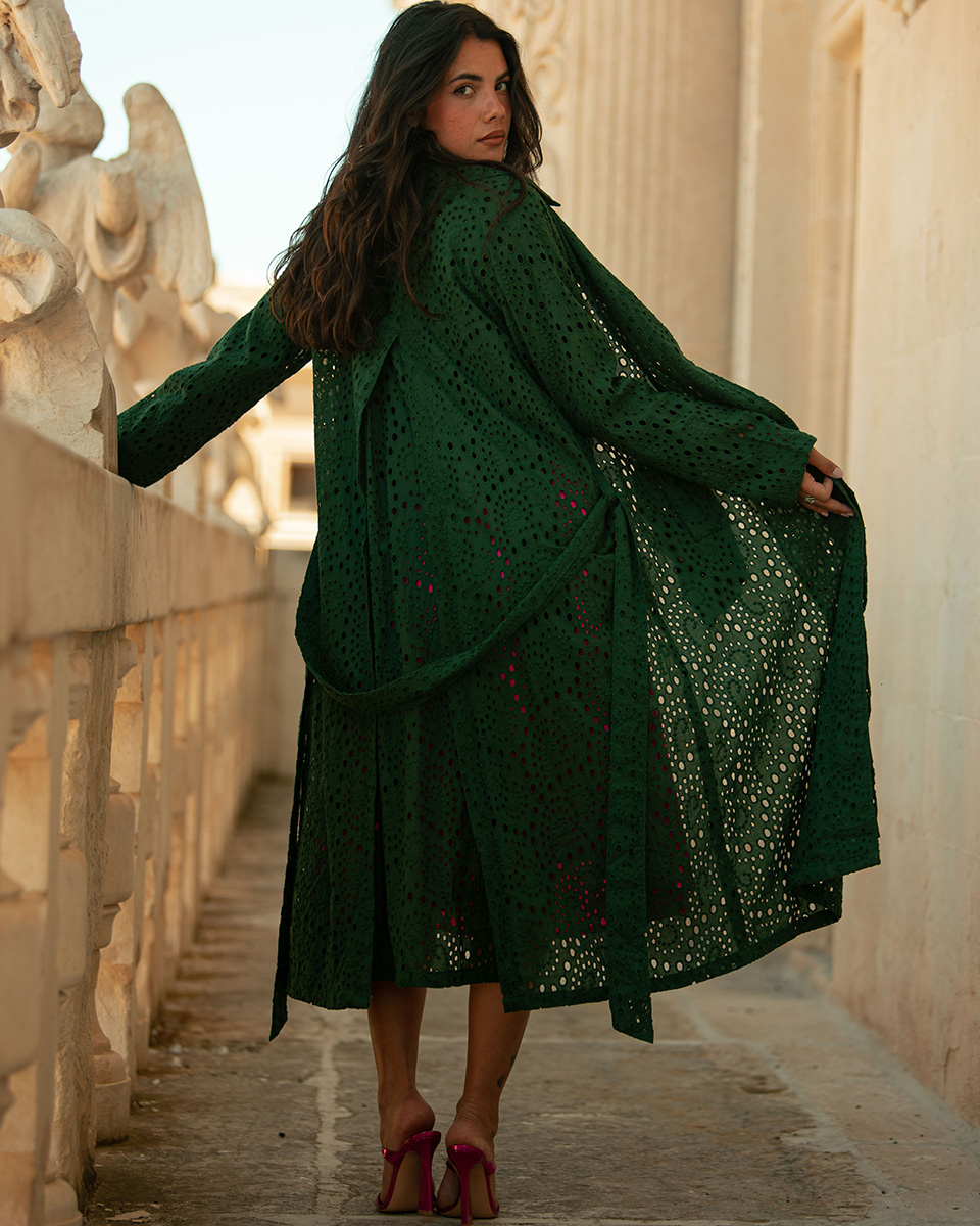 Trench Rombi Verde Bosco